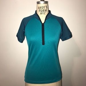 Women's Half Zipped Short Sleeve Top